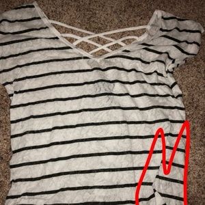 Black and white stripped top